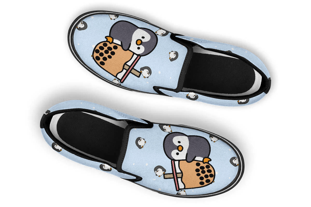 Penguin Doodle Slip Ons