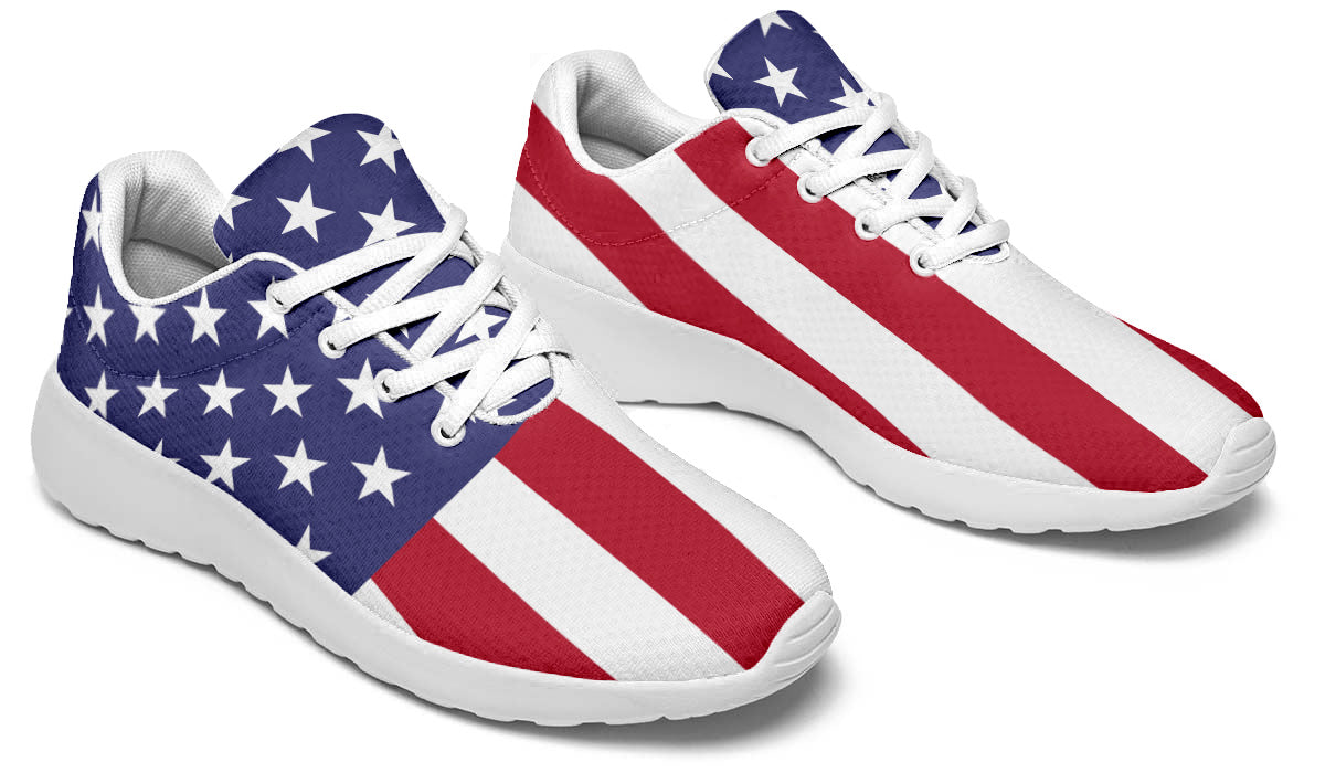 Custom Kiks USA Flag Shoes – Patriotic Red, White & Blue Sneakers