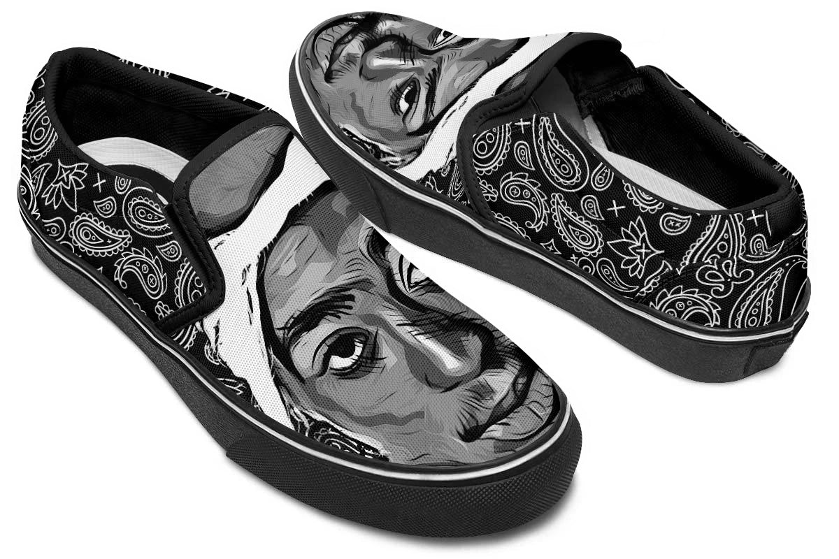 Tupac Shakur Slip Ons