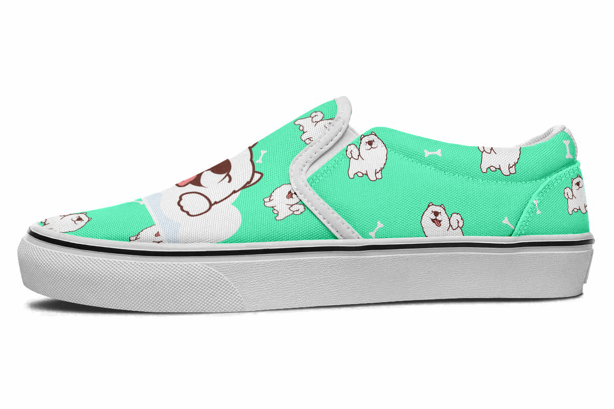 Samoyed Doodle Slip Ons