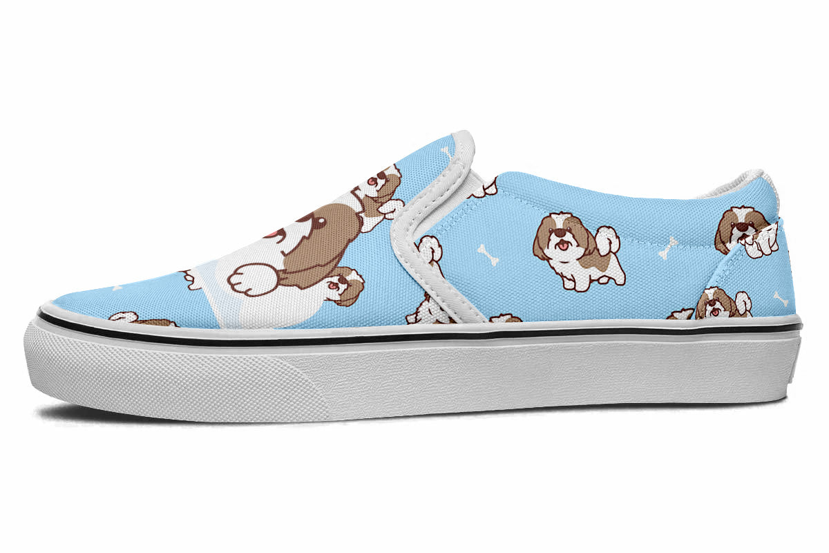 Shih Tzu Doodle Slip Ons