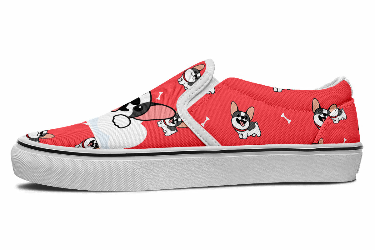 French Bulldog Doodle Slip Ons