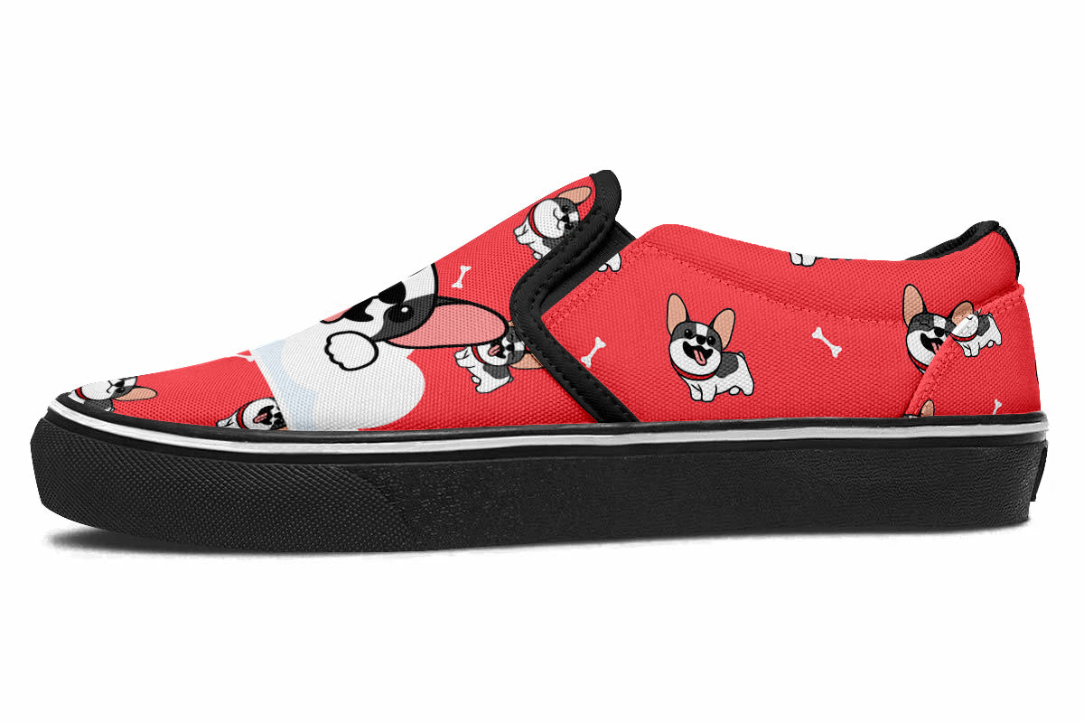 French Bulldog Doodle Slip Ons