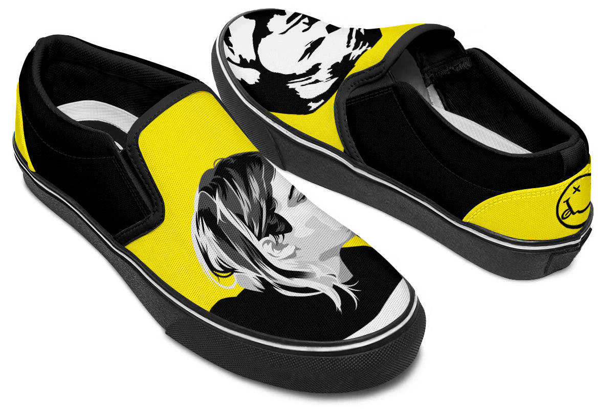 Kurt Cobain Slip Ons