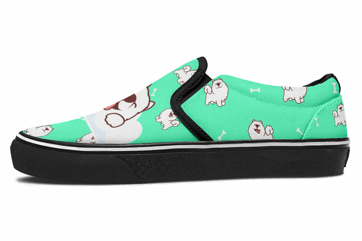 Samoyed Doodle Slip Ons