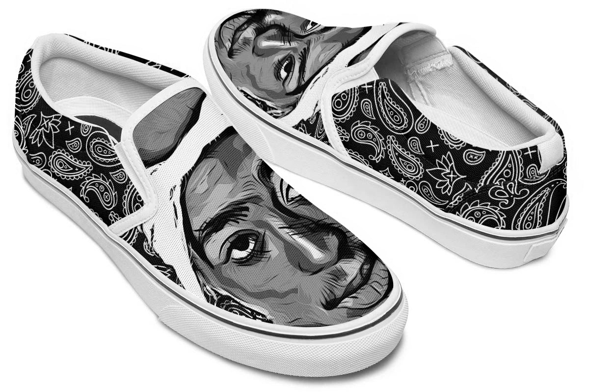 Tupac Shakur Slip Ons