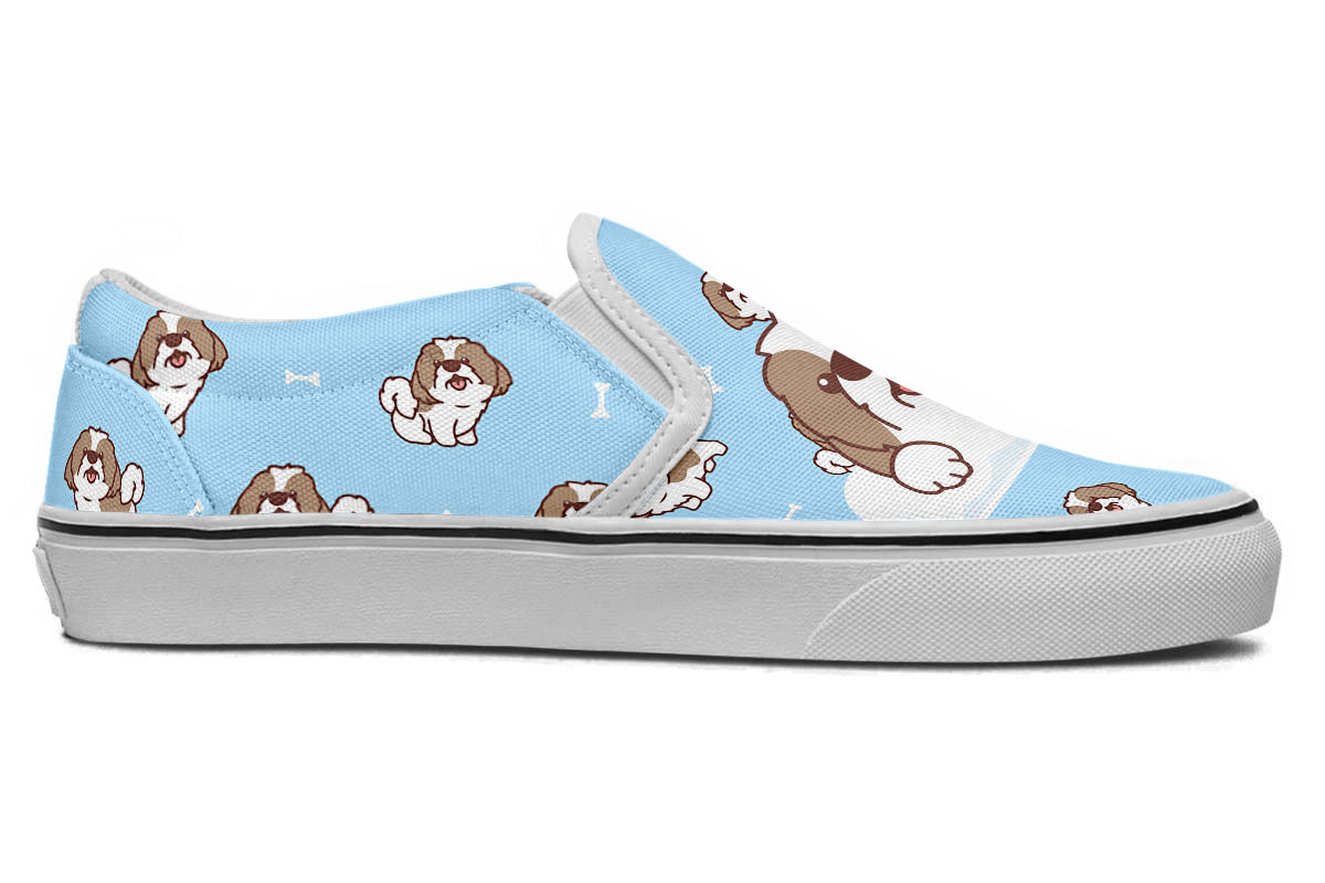 Shih Tzu Doodle Slip Ons