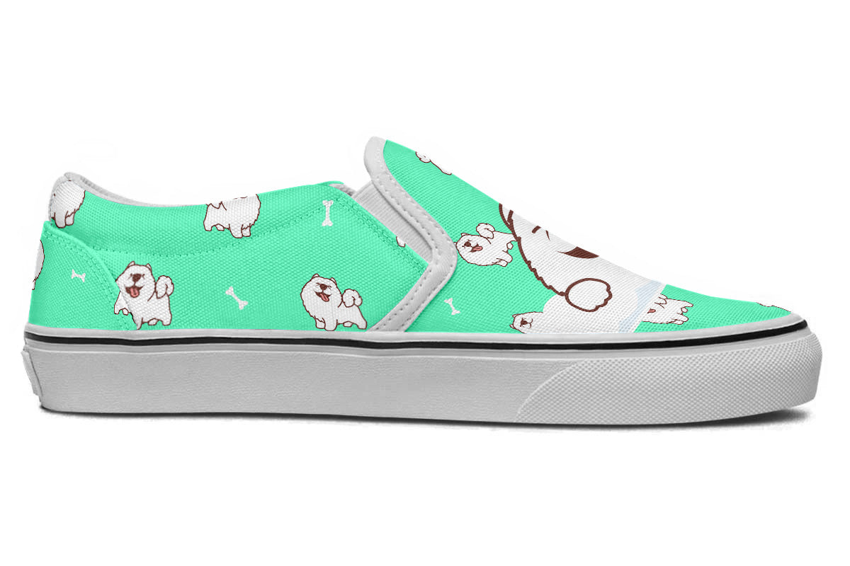 Samoyed Doodle Slip Ons