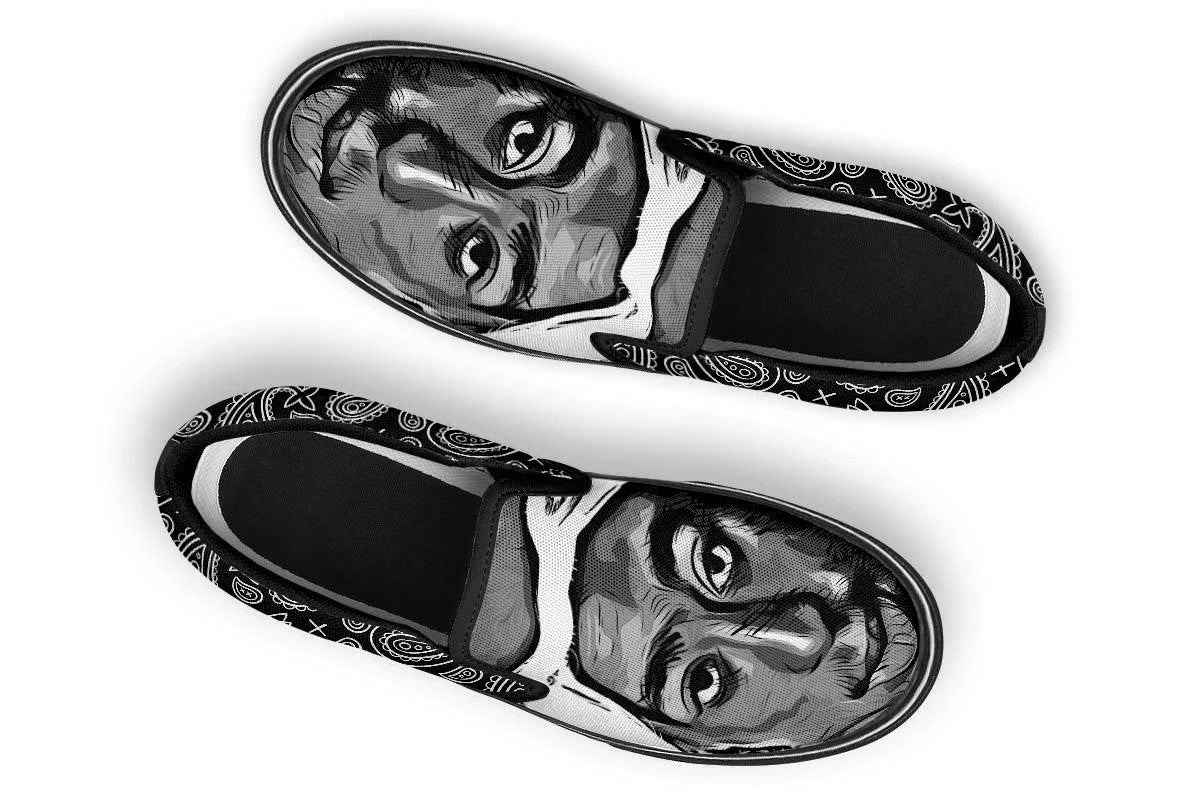Tupac Shakur Slip Ons