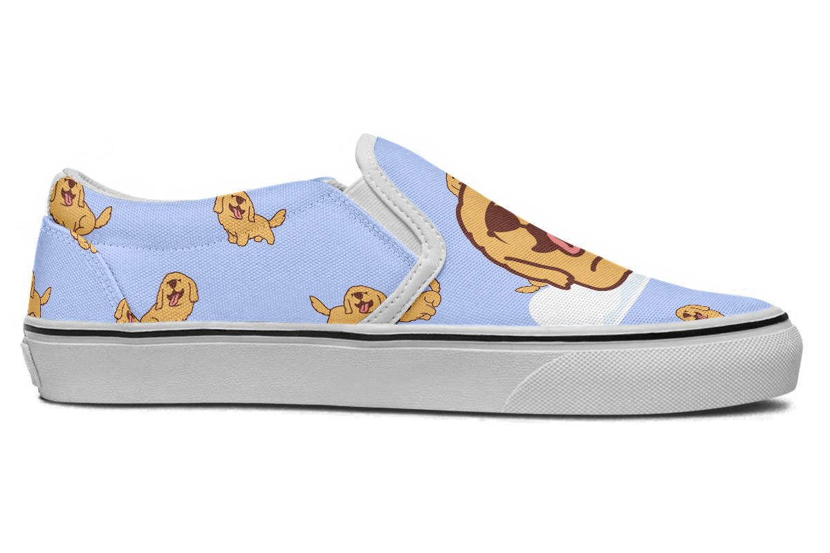 Golden Retriever Doodle Slip Ons