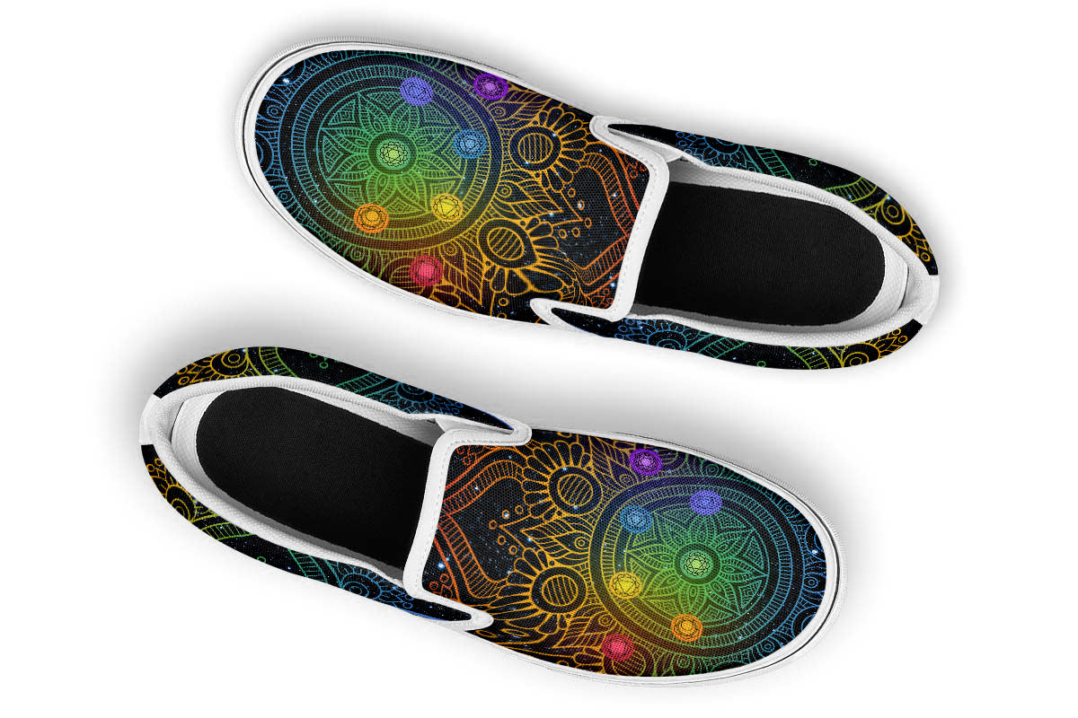 Mandala Chakra Slip Ons