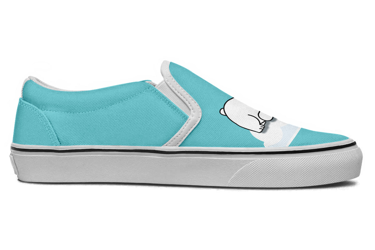 Polar Bear Doodle Slip Ons