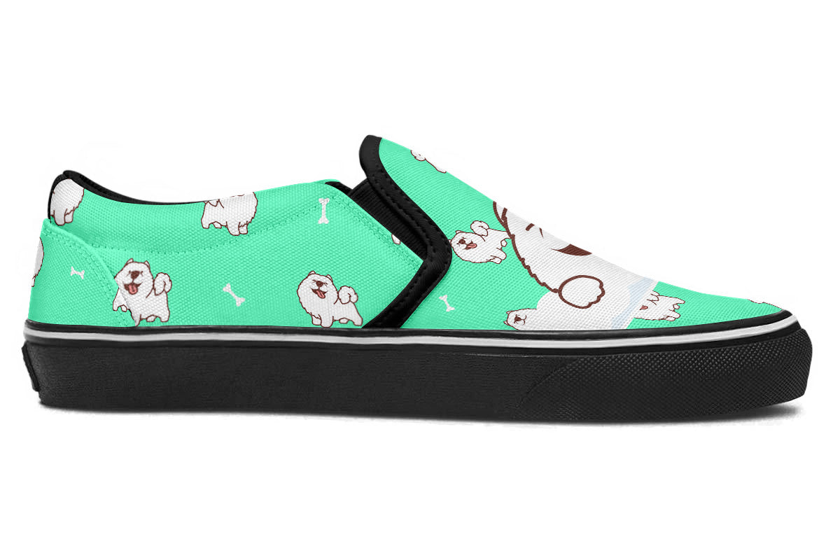 Samoyed Doodle Slip Ons