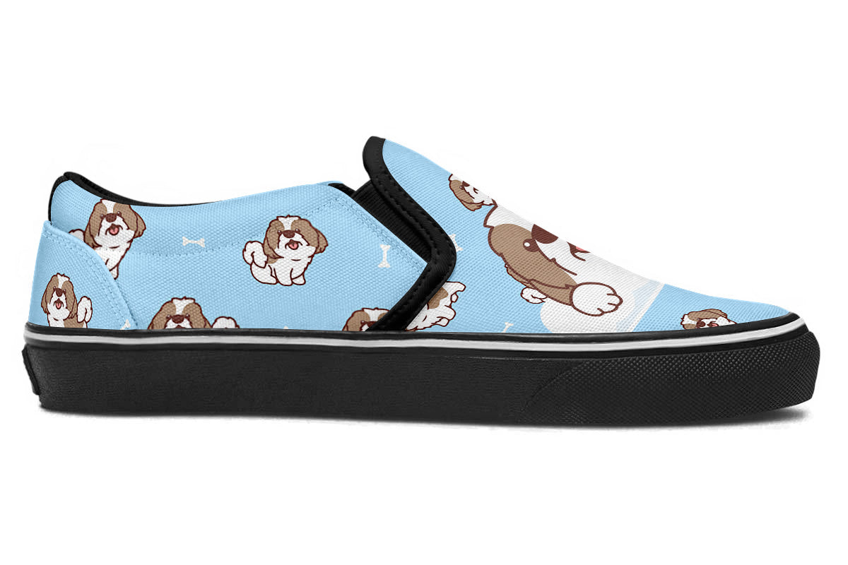 Shih Tzu Doodle Slip Ons