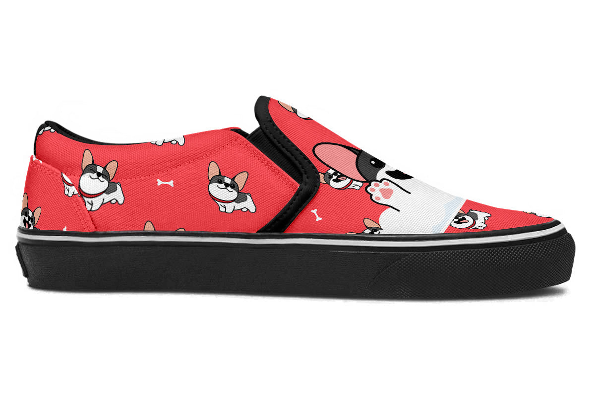 French Bulldog Doodle Slip Ons