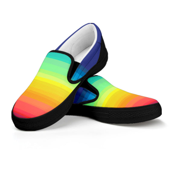 Rainbow Slip-Ons - CustomKiks Shoes