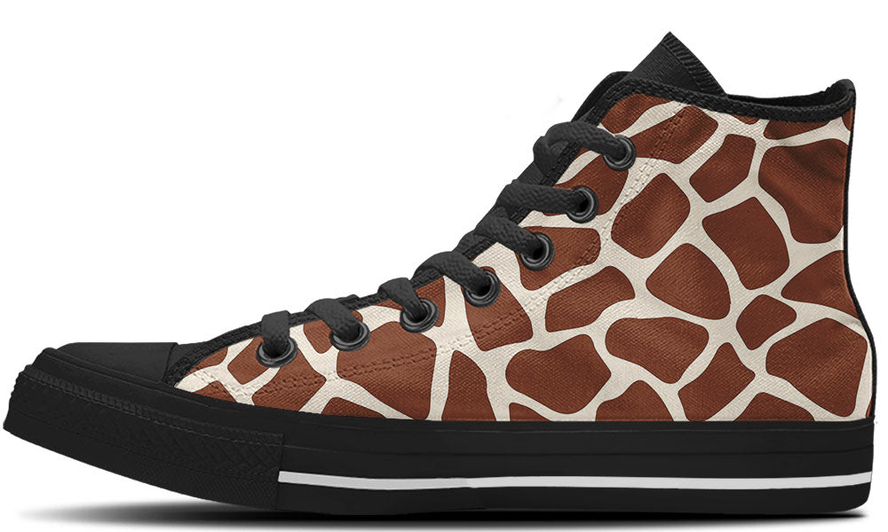 Giraffe Print High Tops - CustomKiks Shoes