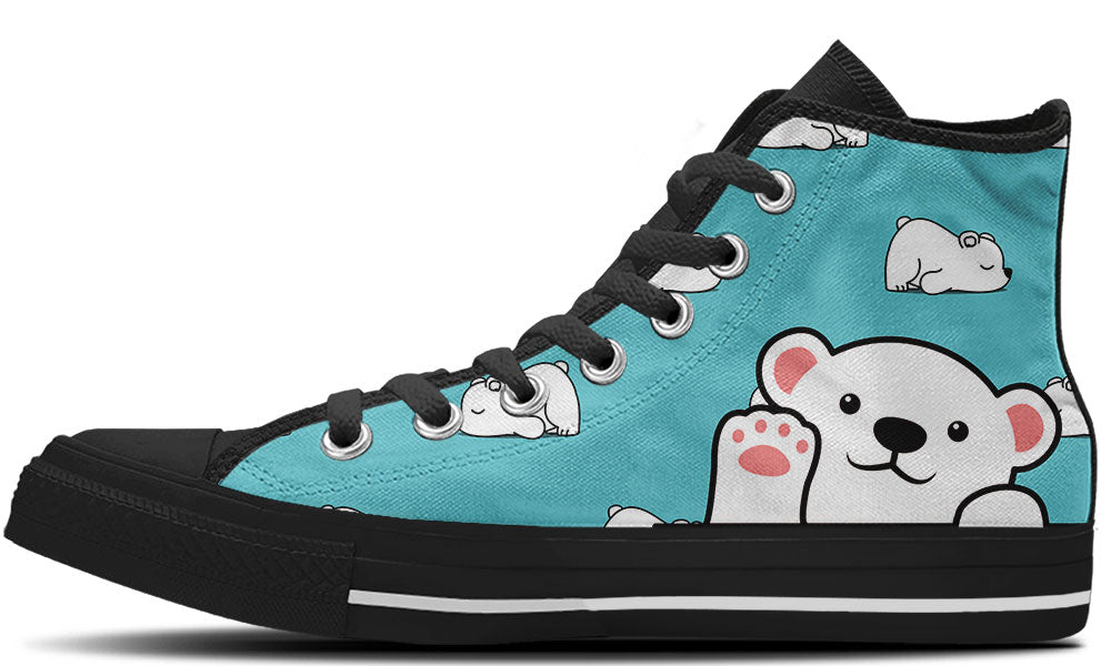 Polar Bear Doodle High Tops