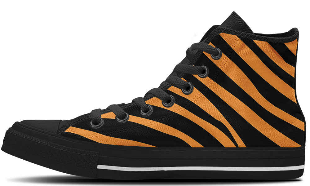 Tiger Stripes High Tops - CustomKiks Shoes