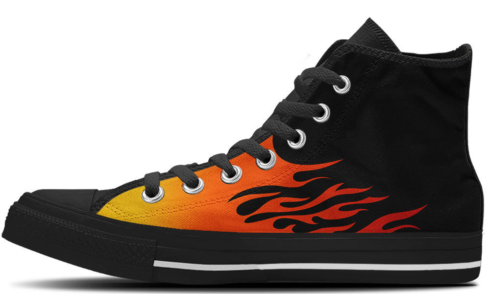 Custom Kiks Flames High-Top Shoes – Bold & Fiery Sneakers for Trendsetters