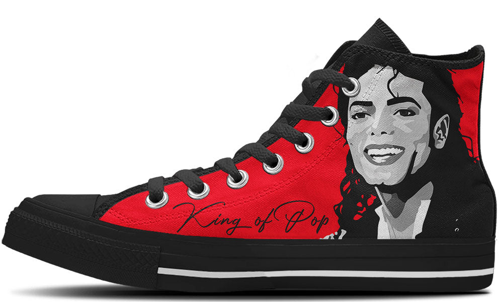 Custom_Kiks_Michael Jackson High-Top Sneakers – Iconic Footwear for True MJ Fans