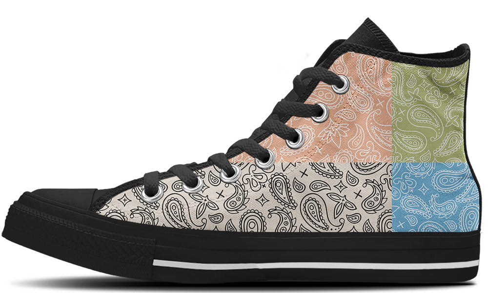 Mixed Pastel Paisley High Tops