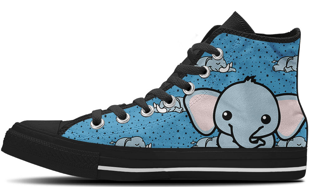 Elephant Doodle High Tops