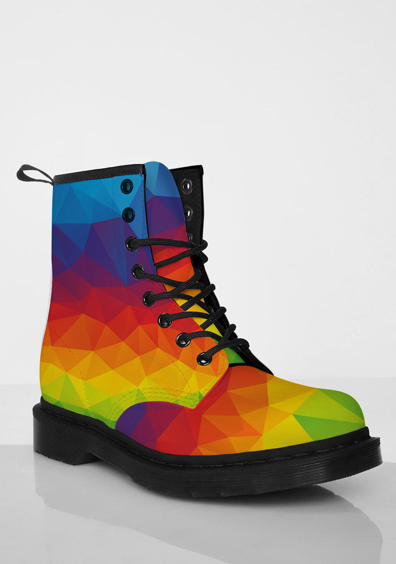 Rainbow Boots - CustomKiks Shoes