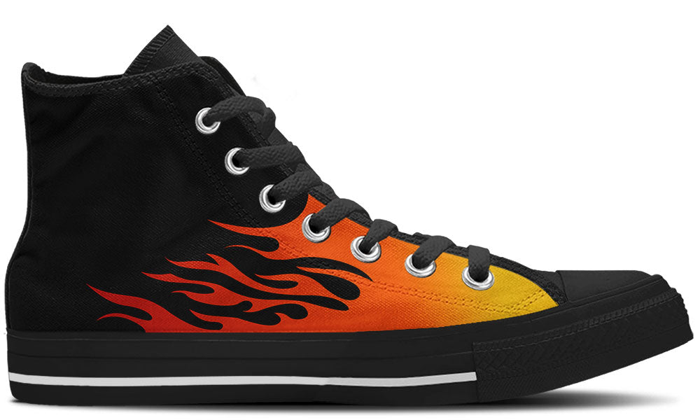 Custom Kiks Flames High-Top Shoes – Bold & Fiery Sneakers for Trendsetters