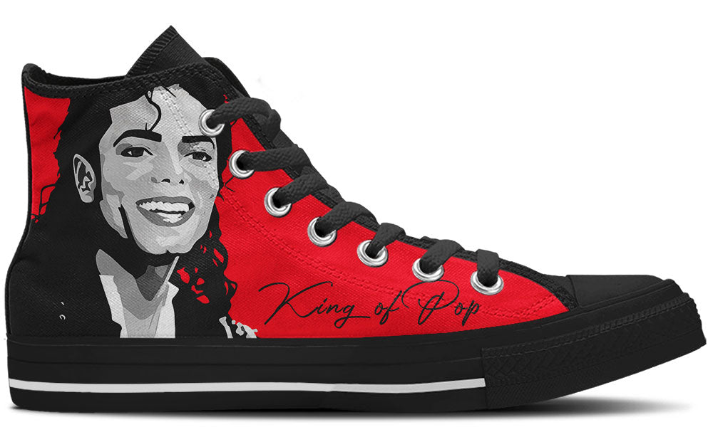 Custom_Kiks_Michael Jackson High-Top Sneakers – Iconic Footwear for True MJ Fans