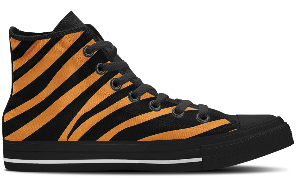 Tiger Stripes High Tops - CustomKiks Shoes