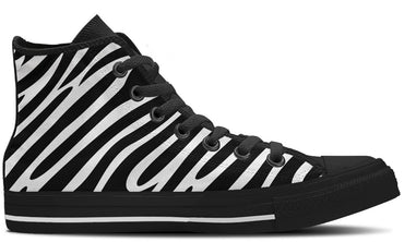 Zebra Print High Tops - CustomKiks Shoes