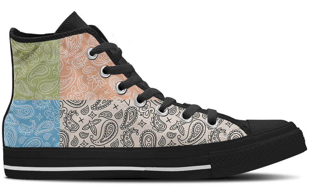 Mixed Pastel Paisley High Tops