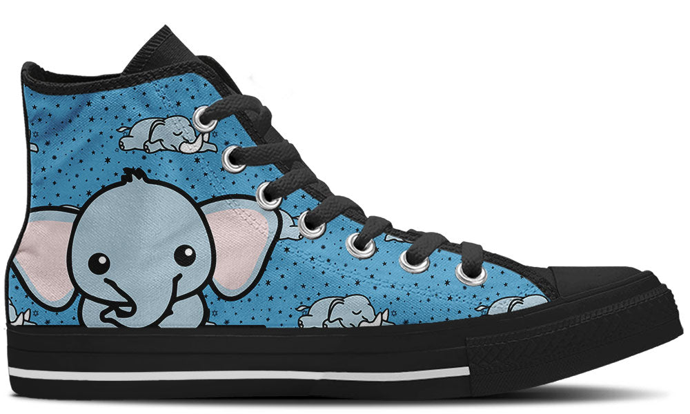 Elephant Doodle High Tops