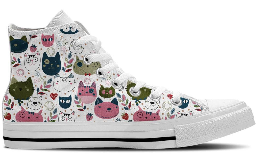 White Kitty - CustomKiks Shoes