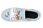 English Bulldog Doodle Slip Ons