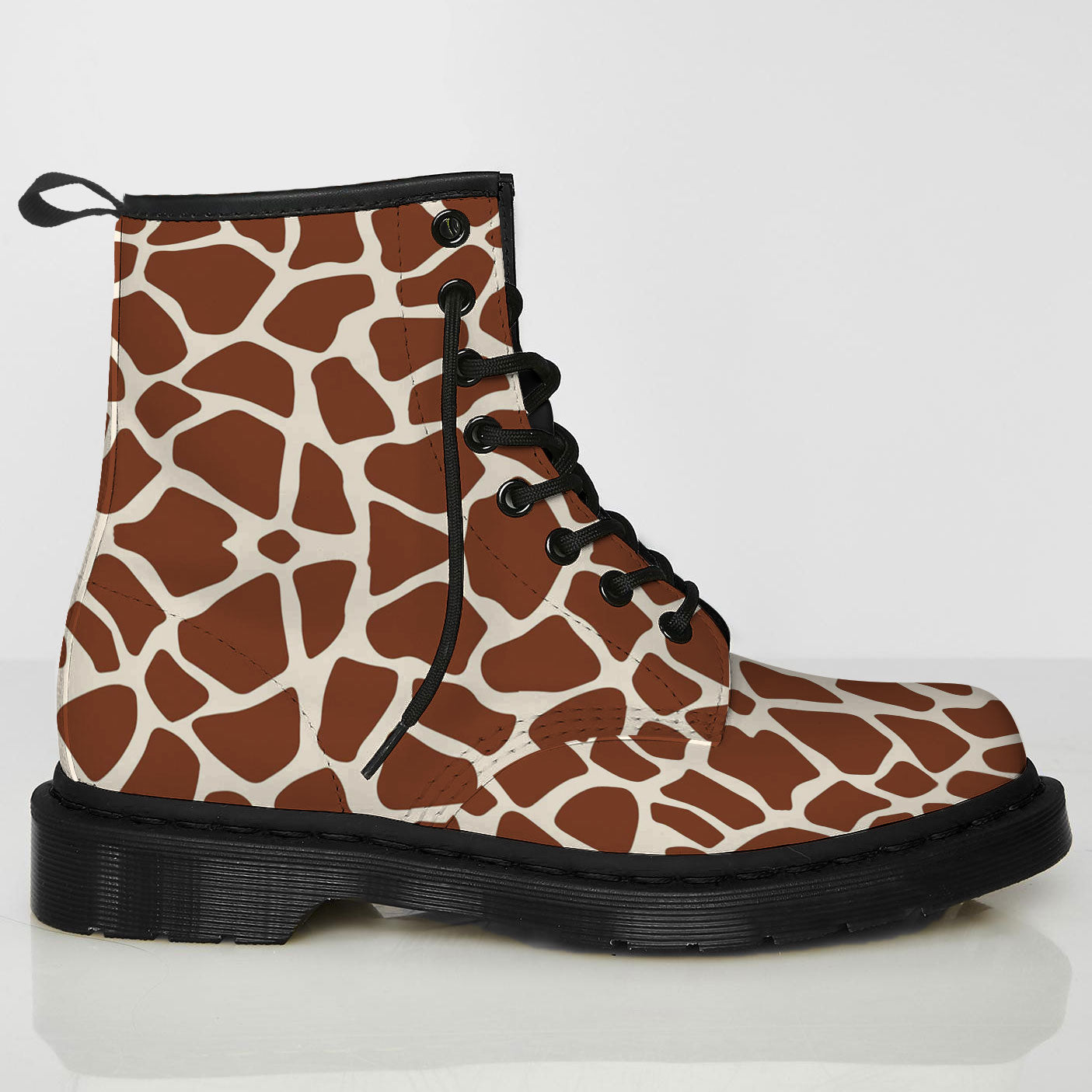 Giraffe Print Boots - CustomKiks Shoes