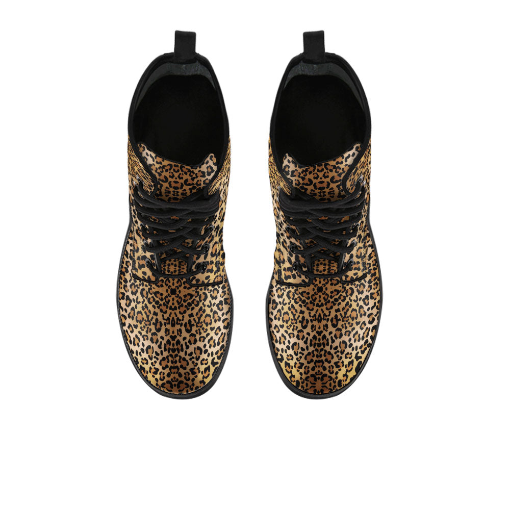 Leopard Print Boots - CustomKiks Shoes