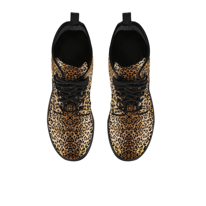 Mountain Pattern Print Men Women Leather Boots