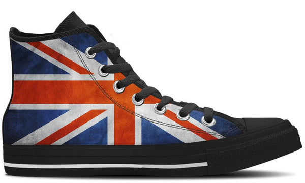 Union Jack Sneakers: Union Jack Pattern High Top Sneakers