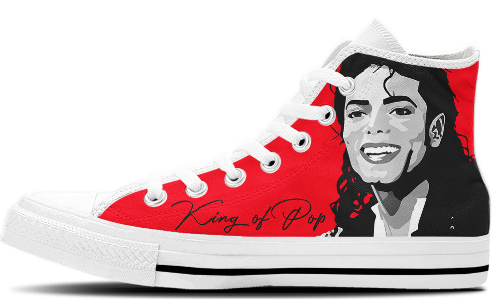 Custom_Kiks_Michael Jackson High-Top Sneakers – Iconic Footwear for True MJ Fans