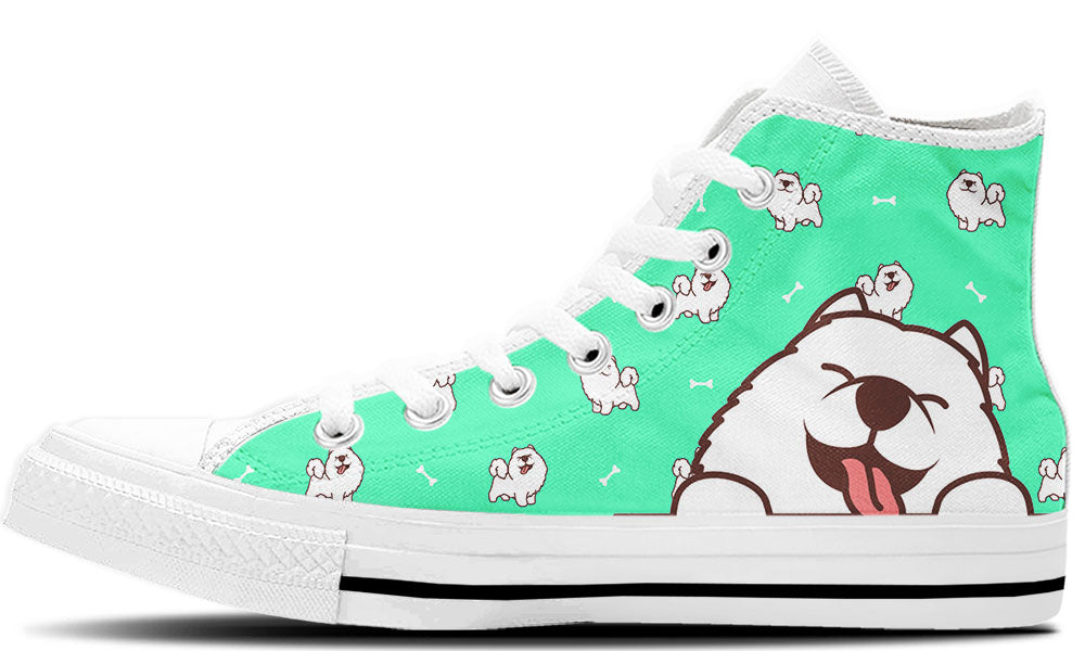 Samoyed Doodle High Tops