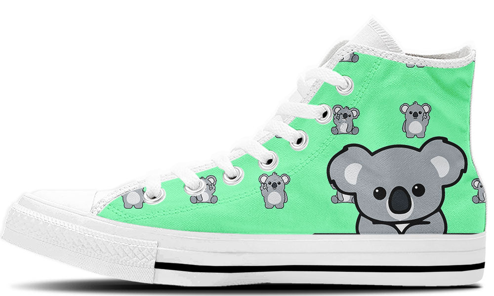 Canvas Shoes Converse Koala Shoes Koala Doodle High Top Shoes