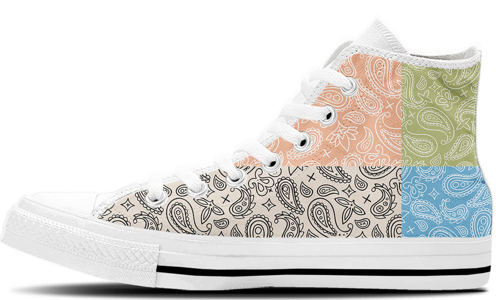 Mixed Pastel Paisley High Tops