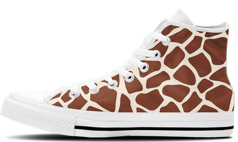 Giraffe Print High Tops - CustomKiks Shoes
