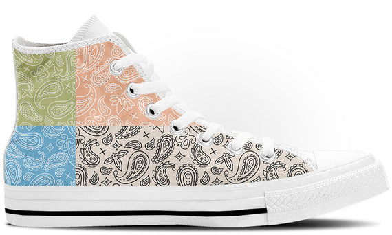 Mixed Pastel Paisley High Tops