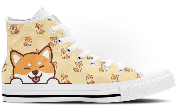 Shiba Inu Doodle High Tops