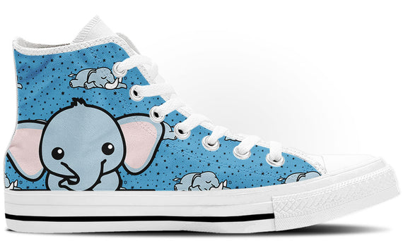 Elephant Doodle High Tops