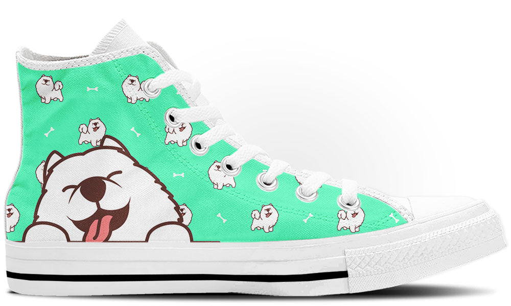 Samoyed Doodle High Tops