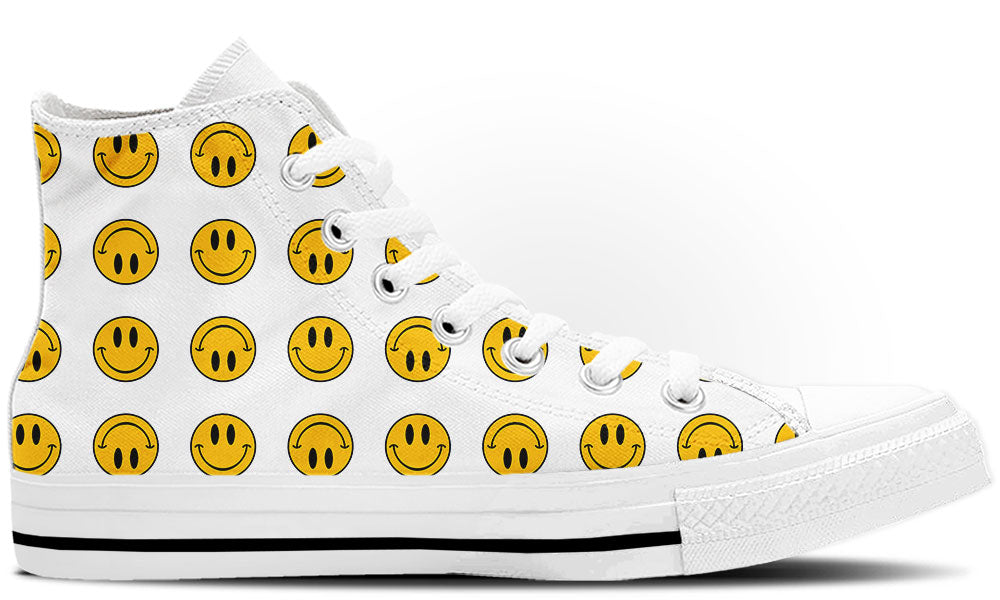 Smiley Pattern High Tops